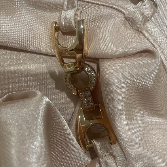 Jump Apparel Satin Embellished Strap Cowl Neck Dress - Picture 3 of 10